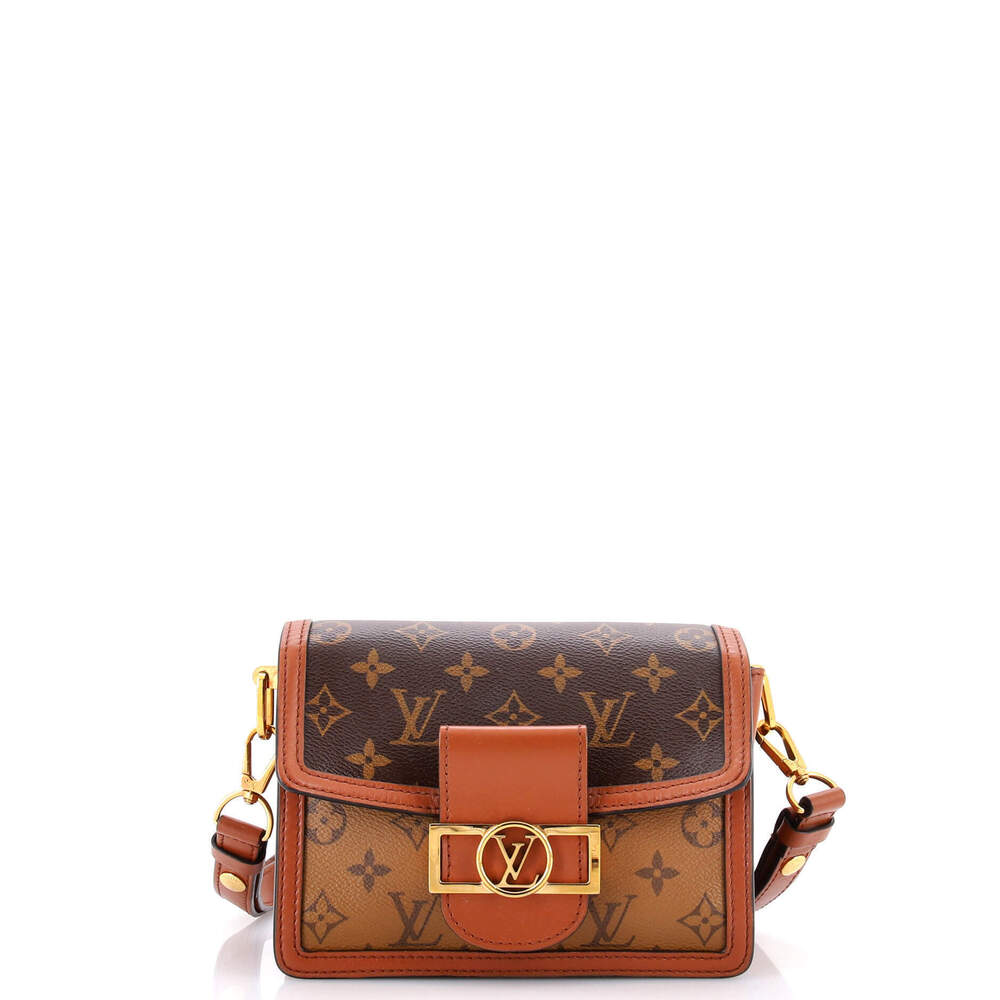 Louis Vuitton Mini Dauphine Shoulder Bag Reverse Monogram Canvas